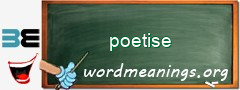 WordMeaning blackboard for poetise